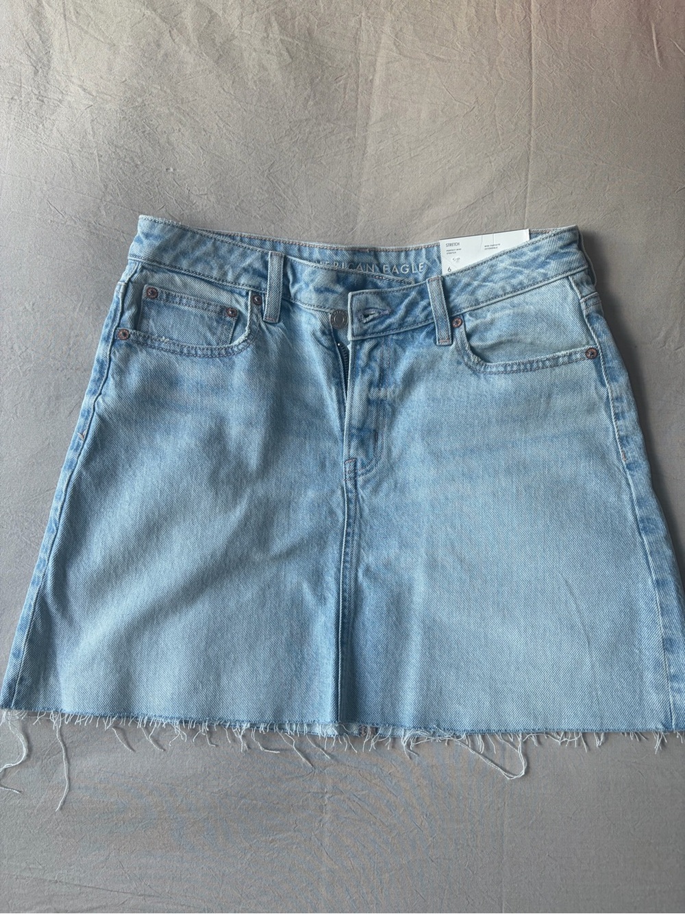 American Eagle Outfitters Light Wash Denim Mini Skirt